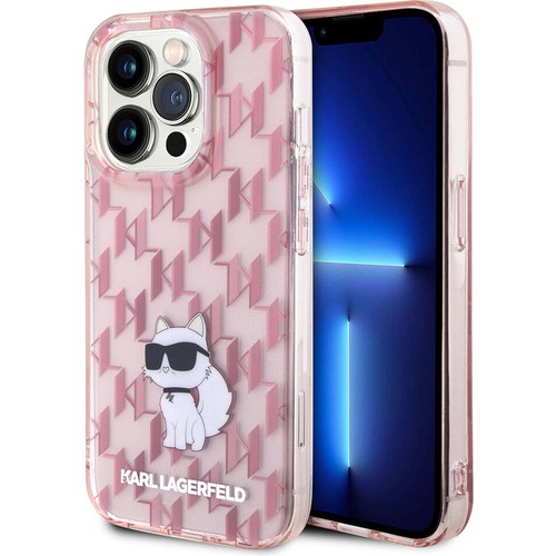 Apple iPhone 15 Pro Max Uyumlu Kılıf Karl Lagerfeld IML C Monogram Orjinal Lisanslı Kapak