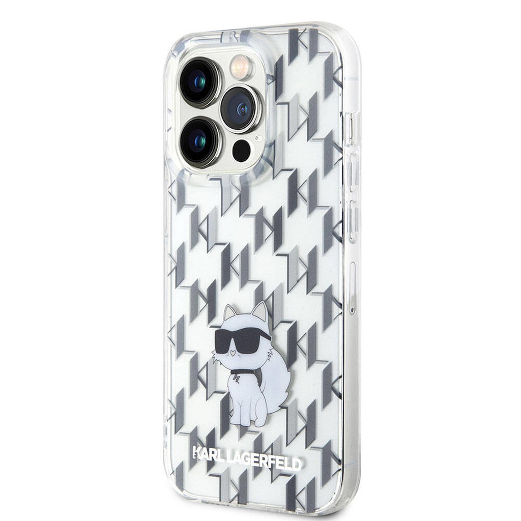 Apple iPhone 15 Pro Max Uyumlu Kılıf Karl Lagerfeld IML C Monogram Orjinal Lisanslı Kapak