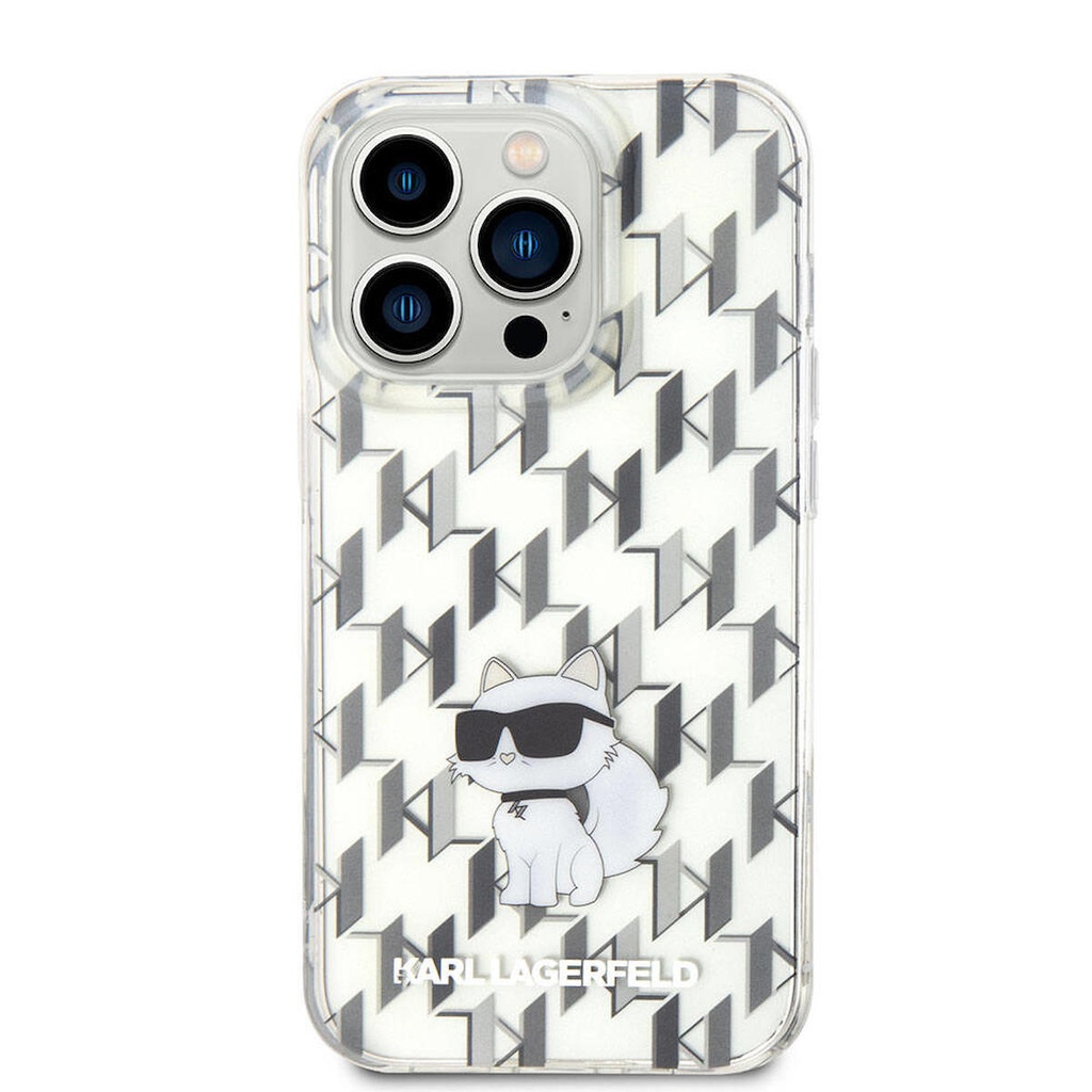 Apple iPhone 15 Pro Max Uyumlu Kılıf Karl Lagerfeld IML C Monogram Orjinal Lisanslı Kapak