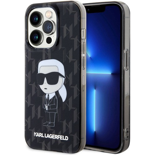 Apple iPhone 15 Pro Uyumlu Kılıf Karl Lagerfeld IML İkonik Monogram Orjinal Lisanslı Kapak