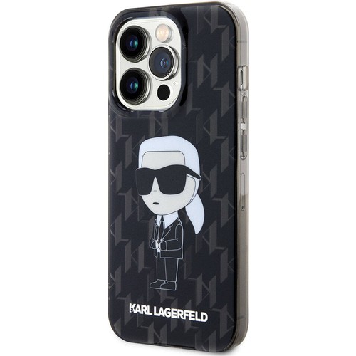 Apple iPhone 15 Pro Uyumlu Kılıf Karl Lagerfeld IML İkonik Monogram Orjinal Lisanslı Kapak