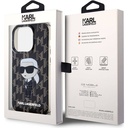 Apple iPhone 15 Pro Uyumlu Kılıf Karl Lagerfeld IML İkonik Monogram Orjinal Lisanslı Kapak
