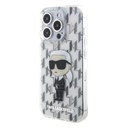 Apple iPhone 15 Pro Uyumlu Kılıf Karl Lagerfeld IML İkonik Monogram Orjinal Lisanslı Kapak