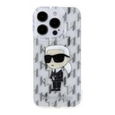 Apple iPhone 15 Pro Uyumlu Kılıf Karl Lagerfeld IML İkonik Monogram Orjinal Lisanslı Kapak