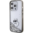 Apple iPhone 15 Pro Uyumlu Kılıf Karl Lagerfeld Choupette Sıvılı Glitter Orjinal Lisanslı Kapak