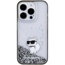 Apple iPhone 15 Pro Uyumlu Kılıf Karl Lagerfeld Choupette Sıvılı Glitter Orjinal Lisanslı Kapak