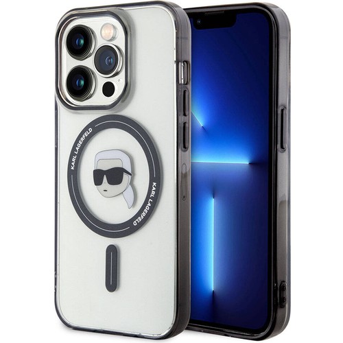 Apple iPhone 15 Pro Uyumlu Kılıf Karl Lagerfeld Magsafe Şarj Özellikli IML Karl Orjinal Lisanslı Kapak