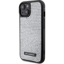 Apple iPhone 15 Plus Uyumlu Kılıf Karl Lagerfeld Taşlı Metal Logo Orjinal Lisanslı Kapak