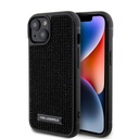 Apple iPhone 15 Plus Uyumlu Kılıf Karl Lagerfeld Taşlı Metal Logo Orjinal Lisanslı Kapak