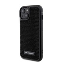 Apple iPhone 15 Plus Uyumlu Kılıf Karl Lagerfeld Taşlı Metal Logo Orjinal Lisanslı Kapak