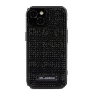Apple iPhone 15 Plus Uyumlu Kılıf Karl Lagerfeld Taşlı Metal Logo Orjinal Lisanslı Kapak