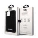 Apple iPhone 15 Plus Uyumlu Kılıf Karl Lagerfeld Taşlı Metal Logo Orjinal Lisanslı Kapak