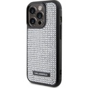 Apple iPhone 15 Pro Max Uyumlu Kılıf Karl Lagerfeld Taşlı Metal Logo Orjinal Lisanslı Kapak