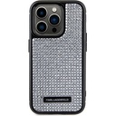 Apple iPhone 15 Pro Max Uyumlu Kılıf Karl Lagerfeld Taşlı Metal Logo Orjinal Lisanslı Kapak