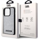 Apple iPhone 15 Pro Max Uyumlu Kılıf Karl Lagerfeld Taşlı Metal Logo Orjinal Lisanslı Kapak