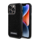 Apple iPhone 15 Pro Max Uyumlu Kılıf Karl Lagerfeld Taşlı Metal Logo Orjinal Lisanslı Kapak