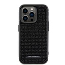 Apple iPhone 15 Pro Max Uyumlu Kılıf Karl Lagerfeld Taşlı Metal Logo Orjinal Lisanslı Kapak