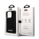 Apple iPhone 15 Pro Max Uyumlu Kılıf Karl Lagerfeld Taşlı Metal Logo Orjinal Lisanslı Kapak