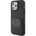 Apple iPhone 15 Pro Max Uyumlu Kılıf Karl Lagerfeld Kartlıklı Saffiano K&L Patch Orjinal Lisanslı Kapak