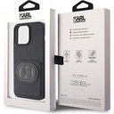 Apple iPhone 15 Pro Max Uyumlu Kılıf Karl Lagerfeld Kartlıklı Saffiano K&L Patch Orjinal Lisanslı Kapak