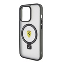 Apple iPhone 15 Pro Uyumlu Kılıf Ferrari Magsafe Şarj Özellikli Standlı Buzlu Yüzey Dizayn Kapak - 5
