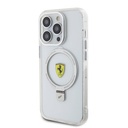 Apple iPhone 15 Pro Uyumlu Kılıf Ferrari Magsafe Şarj Özellikli Standlı Buzlu Yüzey Dizayn Kapak - 16