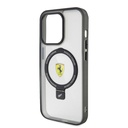 Apple iPhone 15 Pro Uyumlu Kılıf Ferrari Magsafe Şarj Özellikli Standlı Buzlu Yüzey Dizayn Kapak - 23