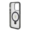 Apple iPhone 15 Pro Uyumlu Kılıf Ferrari Magsafe Şarj Özellikli Standlı Buzlu Yüzey Dizayn Kapak - 26