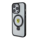 Apple iPhone 15 Pro Uyumlu Kılıf Ferrari Magsafe Şarj Özellikli Standlı Buzlu Yüzey Dizayn Kapak