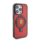 Apple iPhone 15 Pro Uyumlu Kılıf Ferrari Magsafe Şarj Özellikli Standlı Buzlu Yüzey Dizayn Kapak