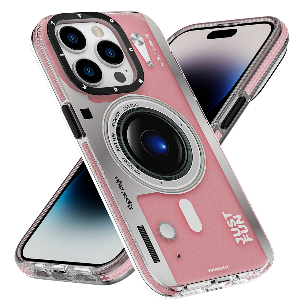 Apple iPhone 14 Pro Max Uyumlu Kılıf Magsafe Şarj Özellikli Lens Figürlü YoungKit Art Film Serisi Kapak - 1