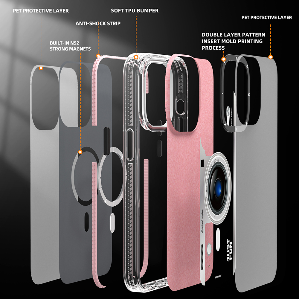 Apple iPhone 14 Pro Max Uyumlu Kılıf Magsafe Şarj Özellikli Lens Figürlü YoungKit Art Film Serisi Kapak - 6