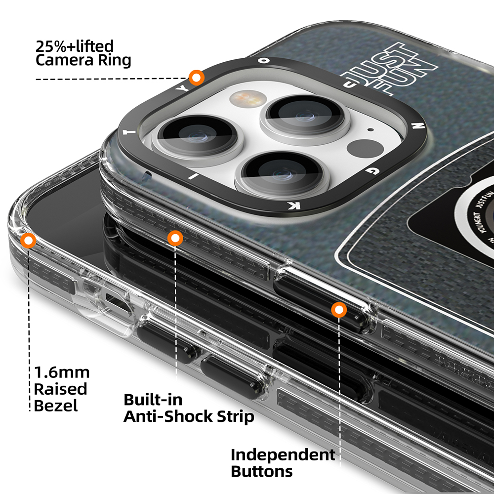 Apple iPhone 14 Pro Uyumlu Kılıf Magsafe Şarj Özellikli Lens Figürlü YoungKit Art Film Serisi Kapak - 4