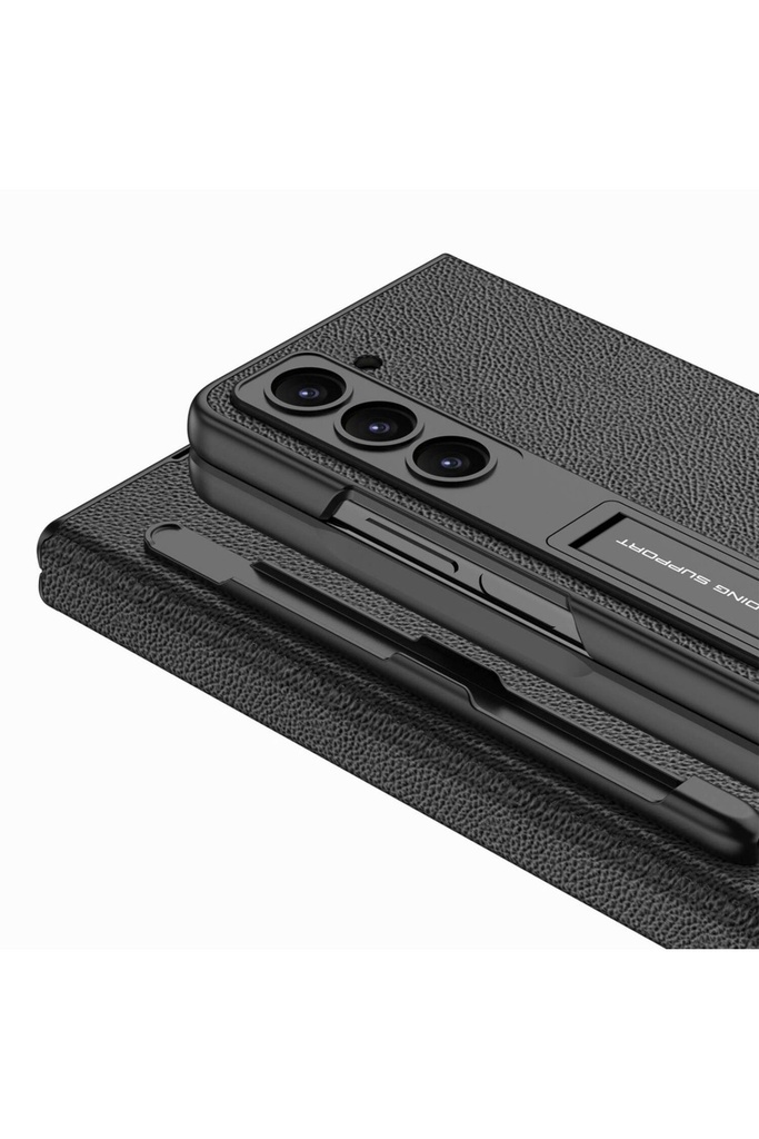 Samsung Galaxy Z Fold 5 Uyumlu Kılıf Zore Kalem Bölmeli Droga Kapak