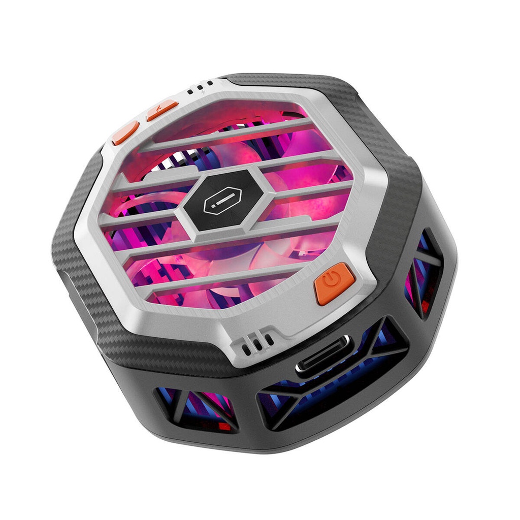 Wiwu Wi-R001 15W Magsafe Şarj Özellikli RGB Işıklı Telefon Soğutucu Fan - 1