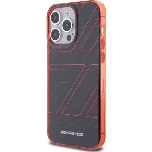 Apple iPhone 15 Pro Max Uyumlu Kılıf AMG Orjinal Lisanslı Çift Katmanlı Dörtgen Desenli Kapak