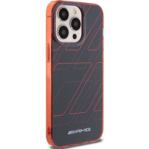 Apple iPhone 15 Pro Max Uyumlu Kılıf AMG Orjinal Lisanslı Çift Katmanlı Dörtgen Desenli Kapak