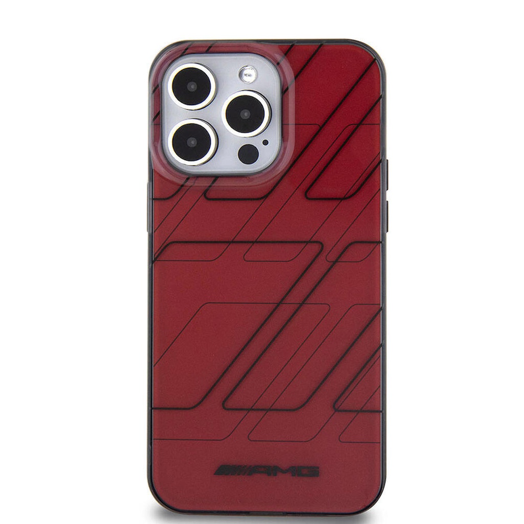 Apple iPhone 15 Pro Max Uyumlu Kılıf AMG Orjinal Lisanslı Çift Katmanlı Dörtgen Desenli Kapak