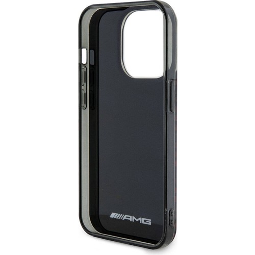 Apple iPhone 15 Pro Max Uyumlu Kılıf AMG Orjinal Lisanslı Çift Katmanlı Büyük Logolu Dörtgen Şerit Desenli Kapak