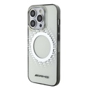 Apple iPhone 15 Pro Max Uyumlu Kılıf AMG Orjinal Lisanslı Magsafe Şarj Özellikli Eşkenar Dörtgen Desenli Transparan Kapak