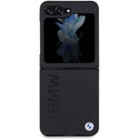 Samsung Galaxy Z Flip 5 Uyumlu Kılıf BMW Orjinal Lisanslı Sıcak Damga Logolu Deri Kapak