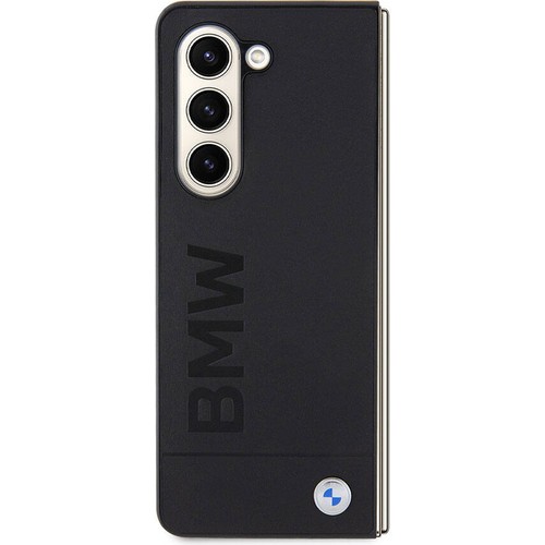 Samsung Galaxy Z Fold 5 Uyumlu Kılıf BMW Orjinal Lisanslı Sıcak Damga Logolu Deri Kapak