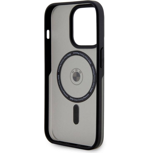 Apple iPhone 15 Pro Max Uyumlu Kılıf BMW Orjinal Lisanslı Magsafe Şarj Özellikli IML Baskı Logolu Buzlu Mat Kapak