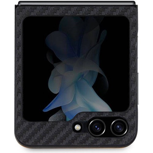 Samsung Galaxy Z Flip 5 Uyumlu Kılıf BMW Orjinal Lisanslı M Logolu PU Karbon Kapak