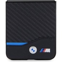 Samsung Galaxy Z Flip 5 Uyumlu Kılıf BMW Orjinal Lisanslı M Logolu PU Karbon Kapak