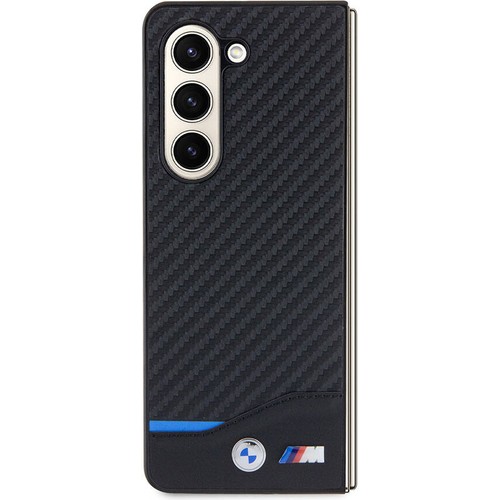 Samsung Galaxy Z Fold 5 Uyumlu Kılıf BMW Orjinal Lisanslı M Logolu PU Karbon Kapak