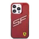 Apple iPhone 15 Pro Max Uyumlu Kılıf Ferrari Orjinal Lisanslı Transparan SF Yazılı Kenarları Renk Geçişli Kapak