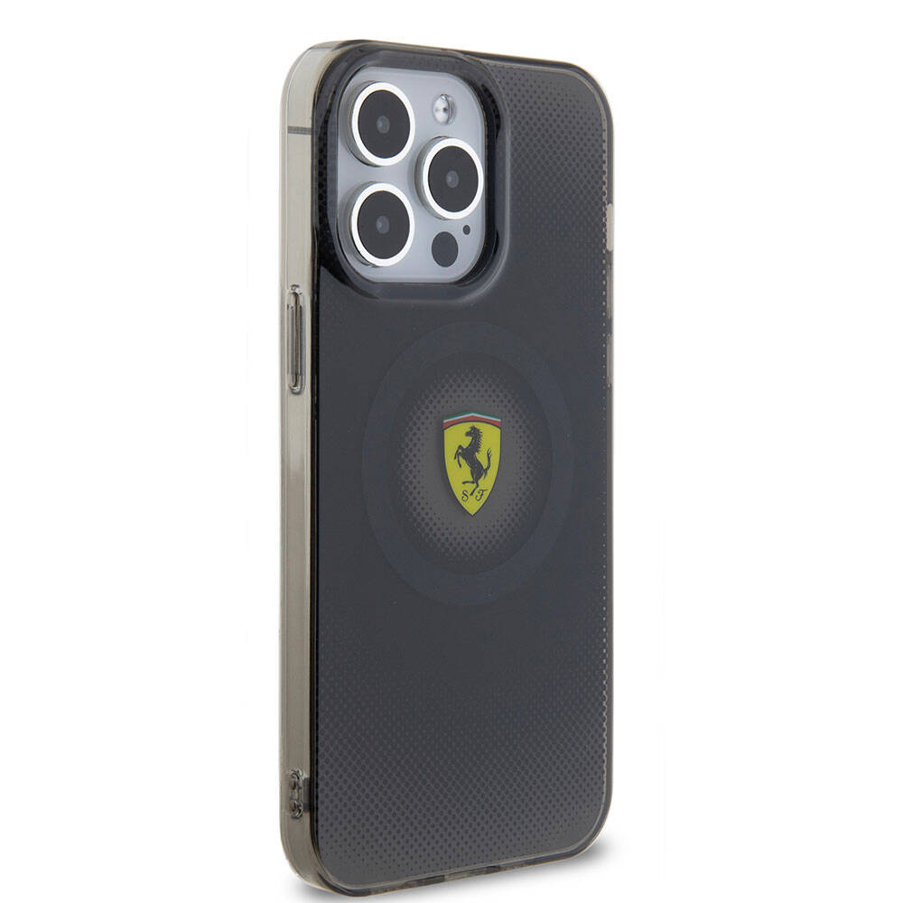 Apple iPhone 15 Pro Max Uyumlu Kılıf Ferrari Orjinal Lisanslı Magsafe Şarj Özellikli Parçalanan Noktalar Desenli Kapak - 10