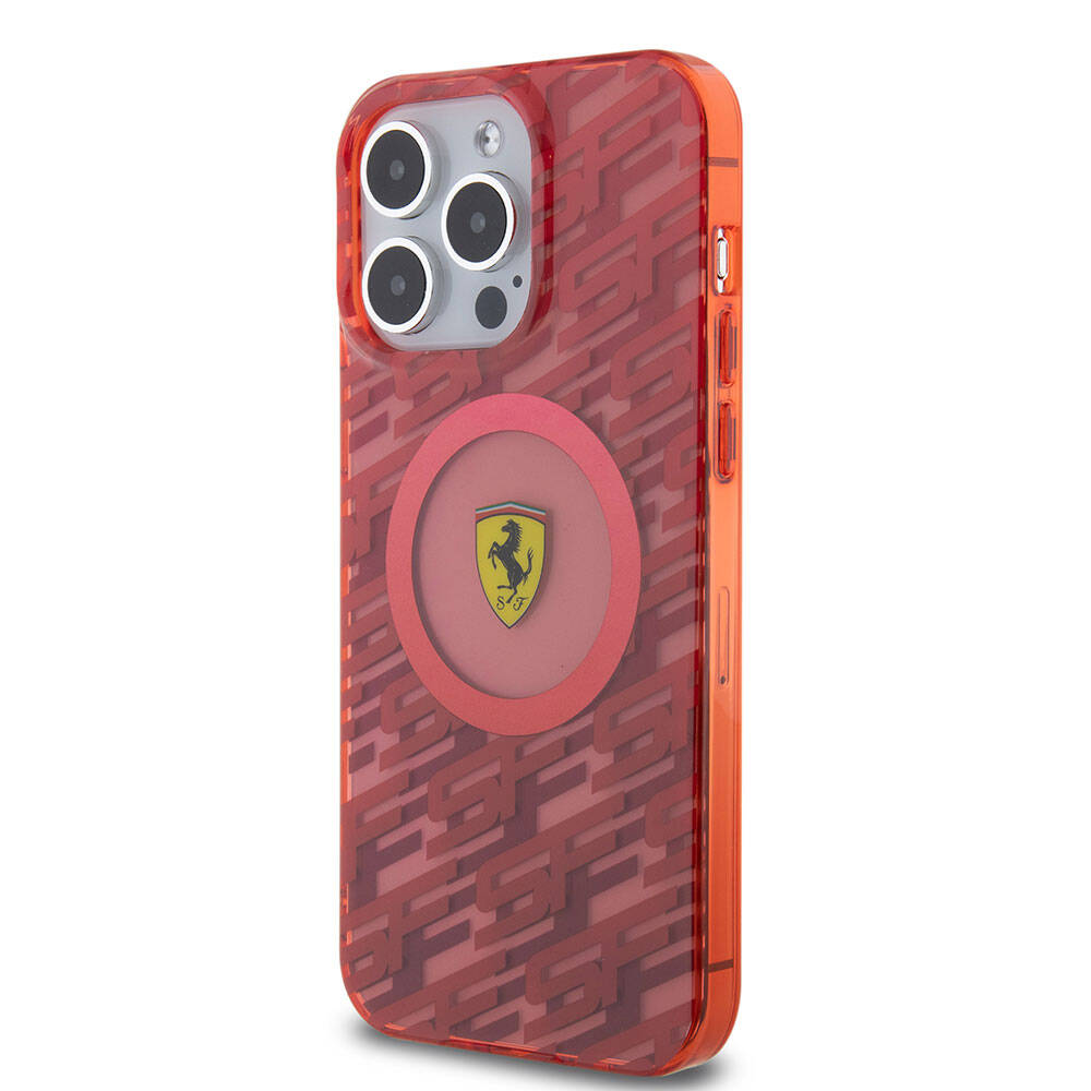 Apple iPhone 15 Pro Max Uyumlu Kılıf Ferrari Orjinal Lisanslı Magsafe Şarj Özellikli Multi SF Kapak - 15