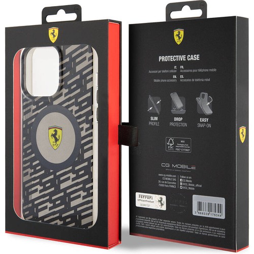 Apple iPhone 15 Pro Max Uyumlu Kılıf Ferrari Orjinal Lisanslı Magsafe Şarj Özellikli Multi SF Kapak